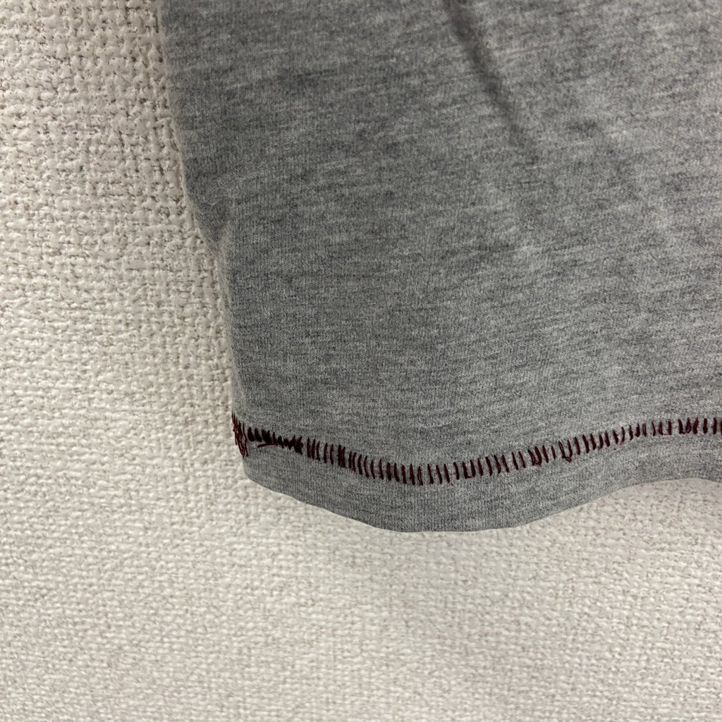 LAUNDRY　半袖リンガーTシャツ　シングルステッチ　前V　灰色　グレー　Lサイズ　古着