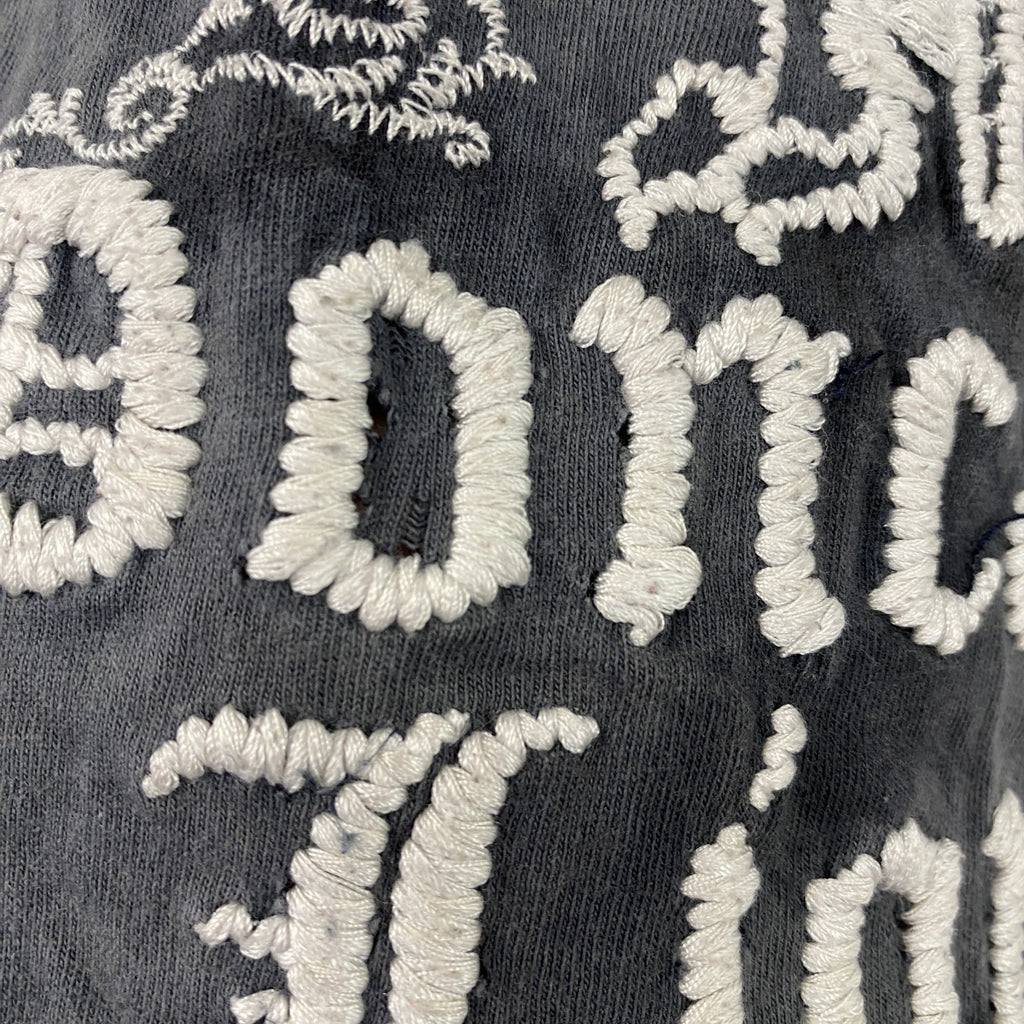 00s～　KRUSADER Ad Infinitum　半袖Tシャツ　タイダイ柄 　刺繍デザイン　黒　ブラック　Mサイズ　古着