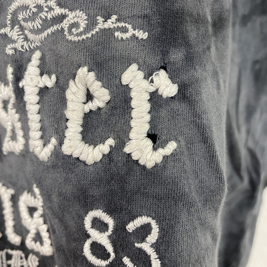 00s～　KRUSADER Ad Infinitum　半袖Tシャツ　タイダイ柄 　刺繍デザイン　黒　ブラック　Mサイズ　古着