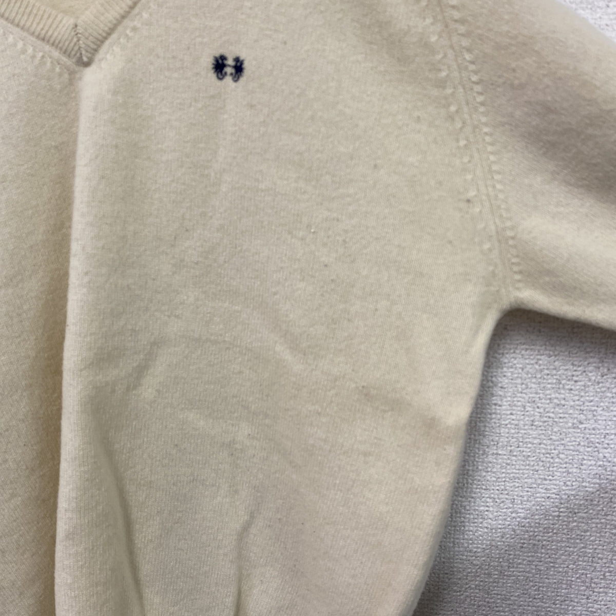 McGREGOR　マックレガー　Vネックニットセーター　アイボリー　Mサイズ メンズ ウール 古着