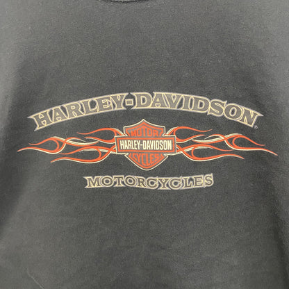 古着 used　HARLEY DAVIDSON　ハーレーダビッドソン　長袖Tシャツ　黒　ブラック　2XLサイズ