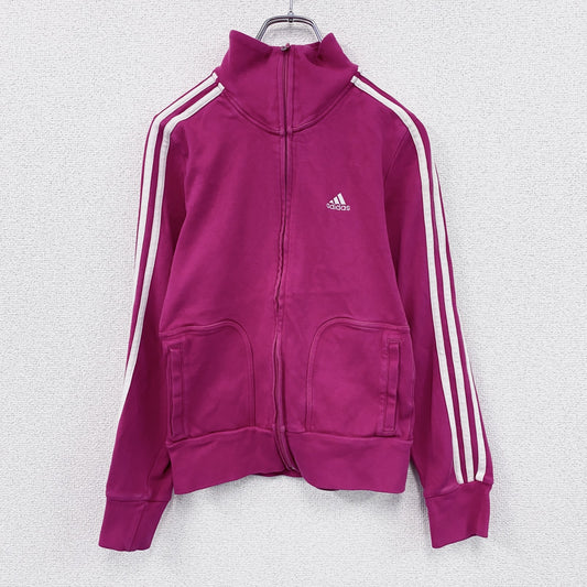 00s　adidas　アディダス　トラックジャケット/ジャージ　パフォーマンスロゴ　刺繡ロゴ　ヴィンテージ　ピンク　Mサイズ