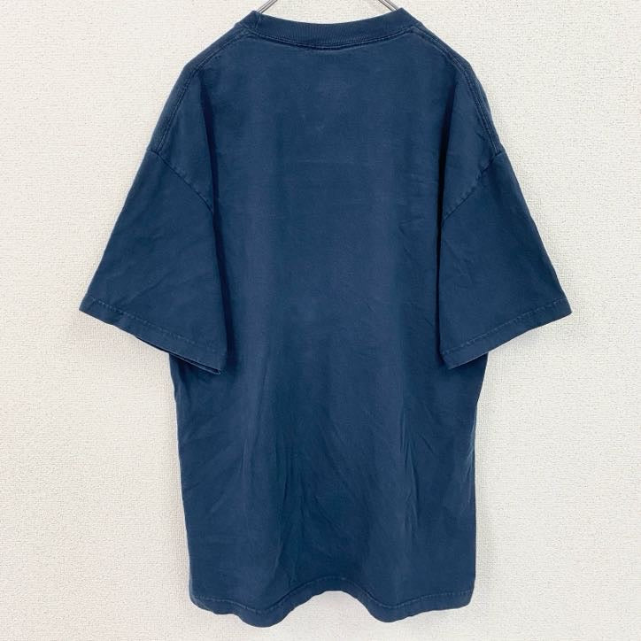 ALSTYLE　半袖プリントTシャツ　バスケットボール　MARSHALL　クルーネック　ネイビー　紺　XLサイズ　古着