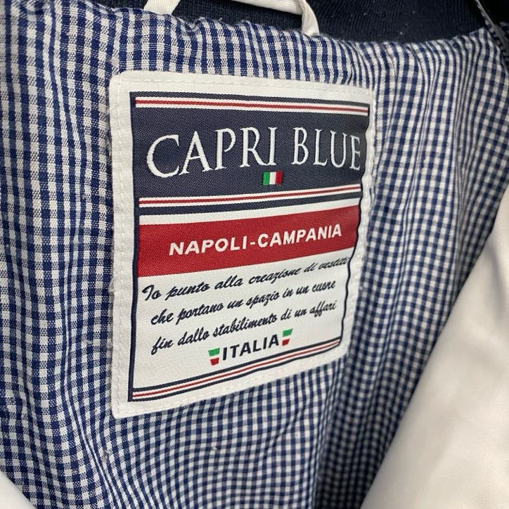 CAPRI BLUE カプリブルー　フルジップジャケット　白　紺　ホワイト　ネイビー メンズ 古着