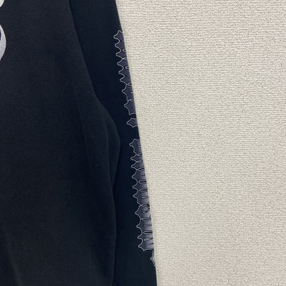 古着 used　HARLEY DAVIDSON　ハーレーダビッドソン　長袖Tシャツ　ドクロ　ファイヤーパターン　黒　ブラック