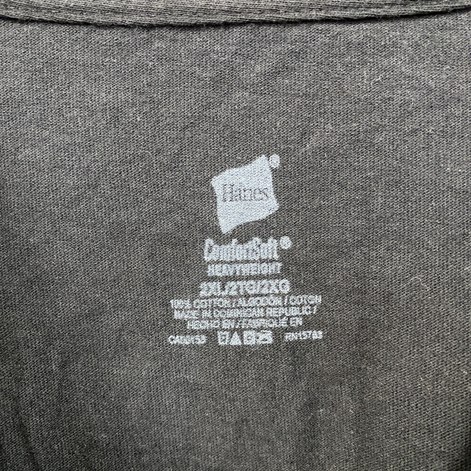 Hanes　ヘインズ　FDNY　半袖プリントTシャツ　パロディT　黒　ブラック　2XLサイズ　古着