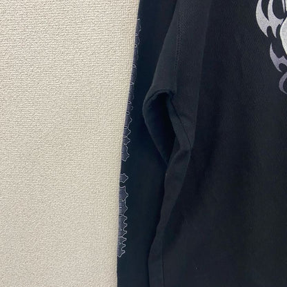 古着 used　HARLEY DAVIDSON　ハーレーダビッドソン　長袖Tシャツ　ドクロ　ファイヤーパターン　黒　ブラック