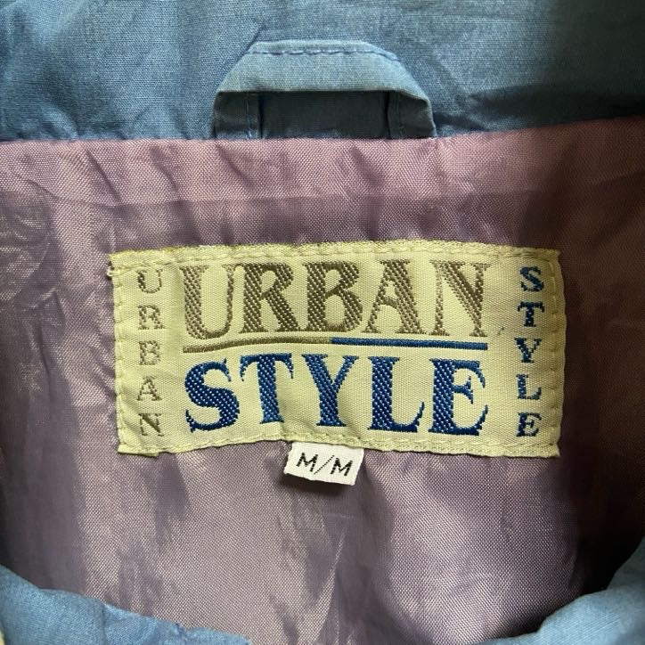 URBAN STYLE　アーバンスタイル　長袖マウンテンパーカー　フード収納　水色　ライトブルー　古着