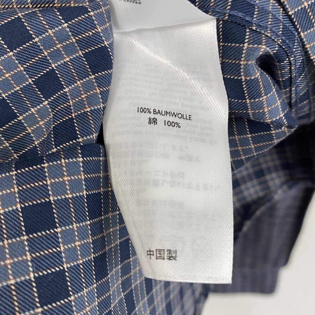Eddie Bauer　エディーバウアー　長袖シャツ　ボタンダウンシャツ　チェック柄　青　ブルー　XLサイズ　古着