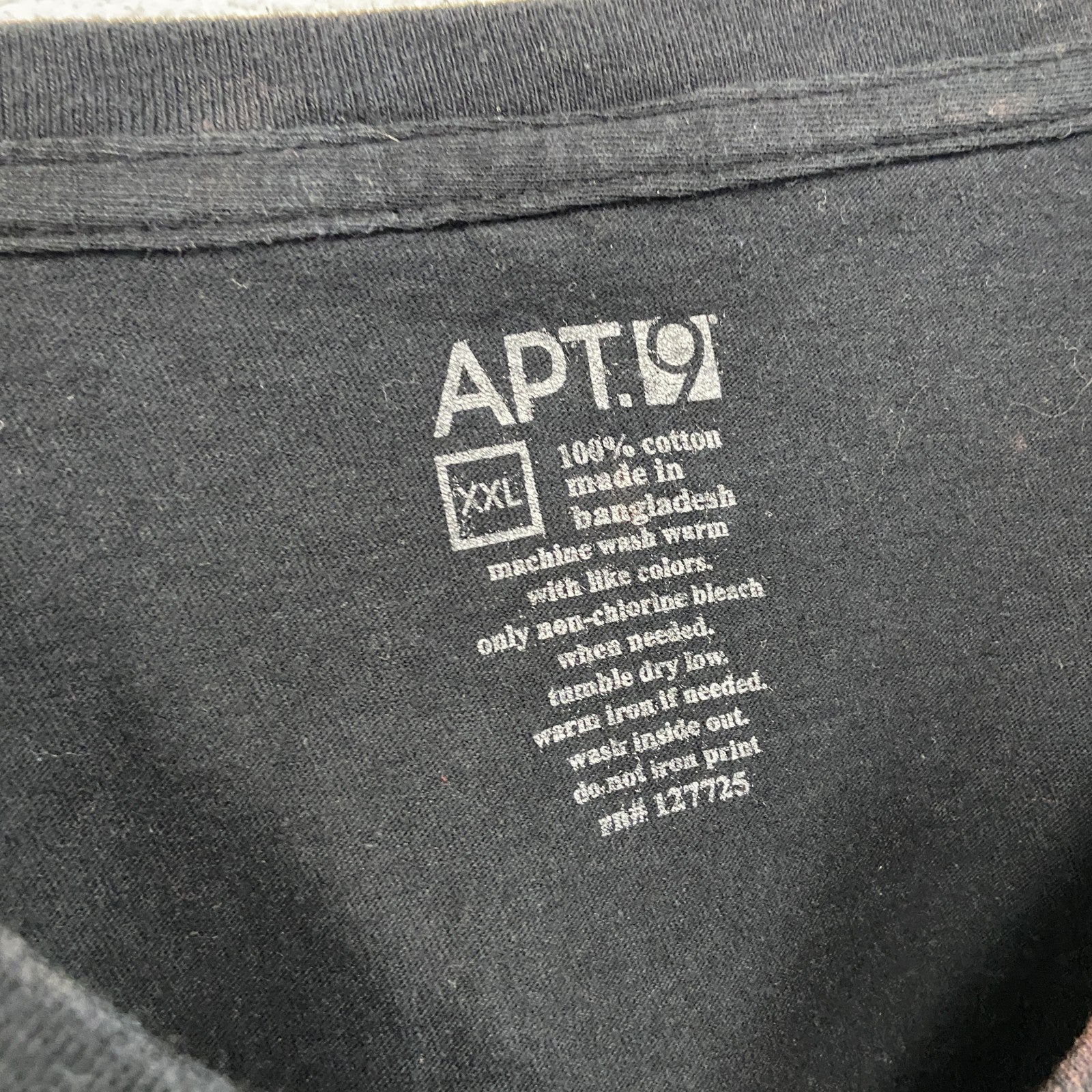 APT.9　半袖プリントTシャツ　黒　ブラック　2XLサイズ　古着