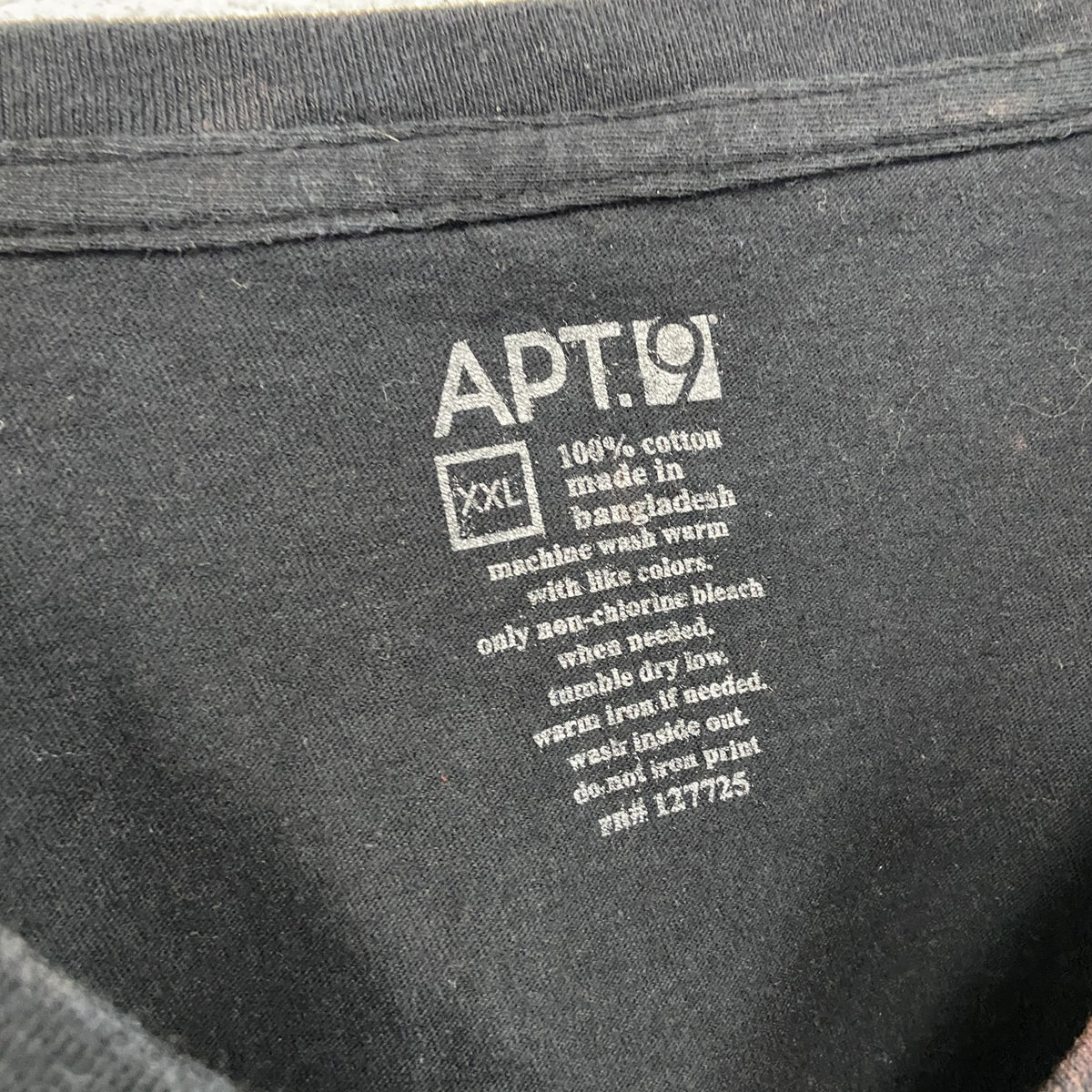 APT.9　半袖プリントTシャツ　黒　ブラック　2XLサイズ　古着