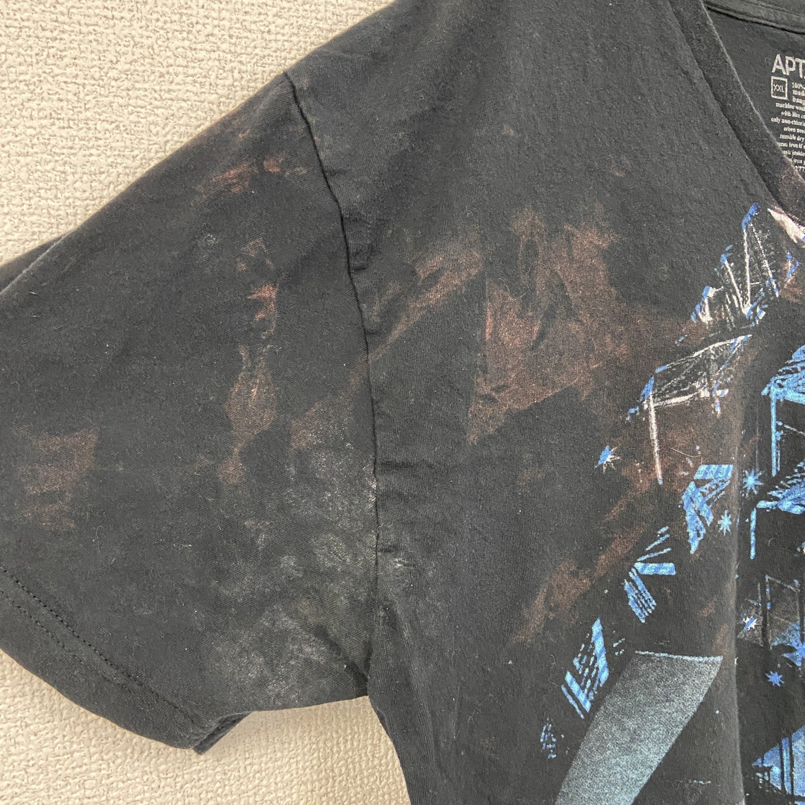 APT.9　半袖プリントTシャツ　黒　ブラック　2XLサイズ　古着