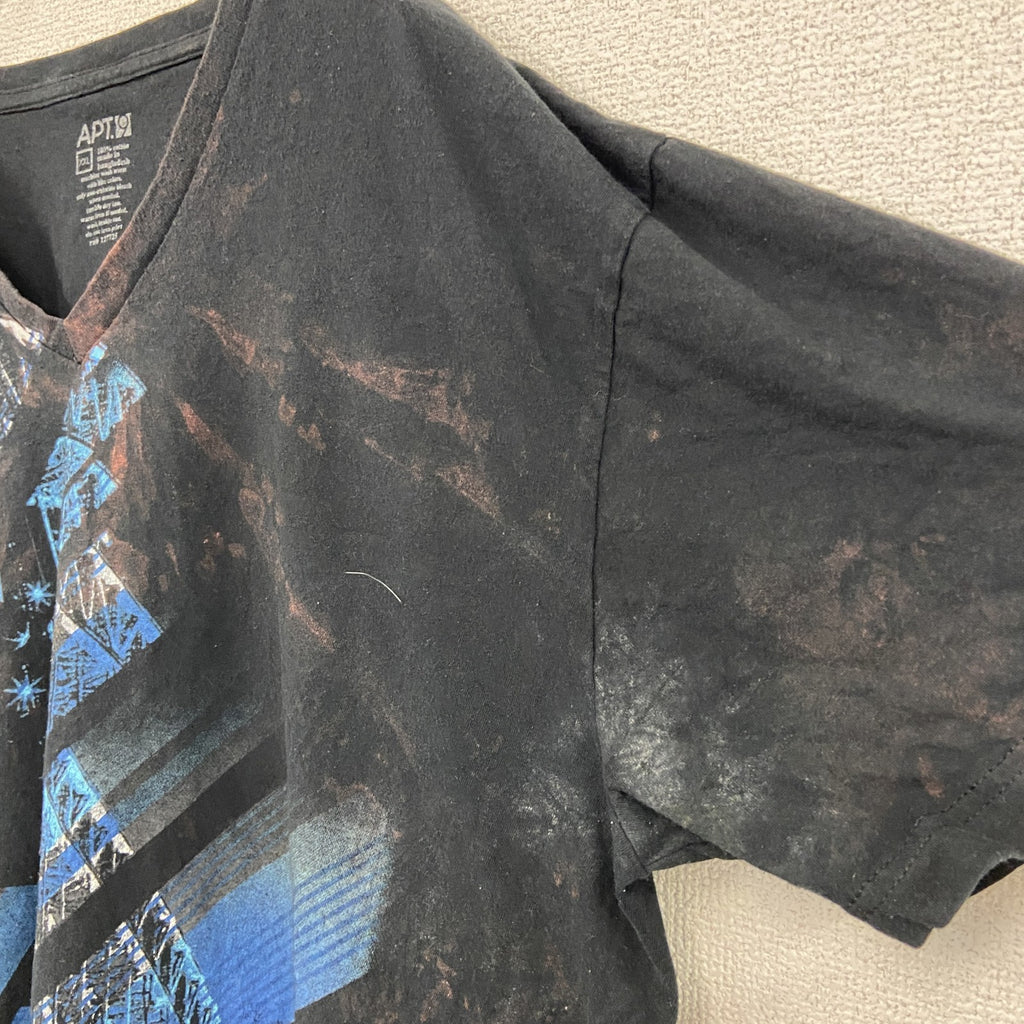 APT.9　半袖プリントTシャツ　黒　ブラック　2XLサイズ　古着
