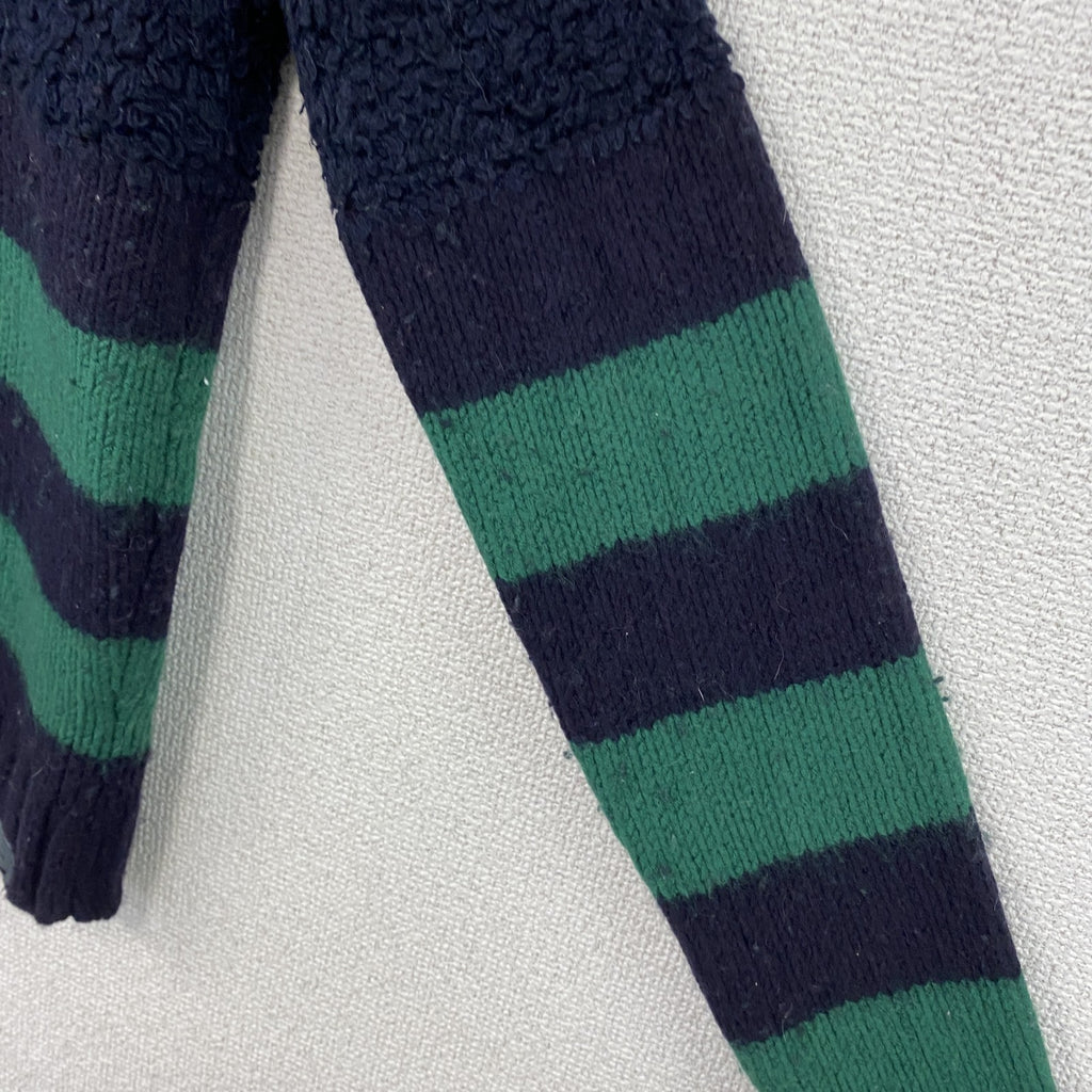 DIESEL　ディーゼル　Tricot&Co　ラムウールニットセーター　ボーダー　紺　ネイビー　Sサイズ　古着