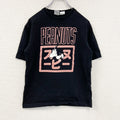 ZARA　ザラ　PEANUTS　SNOOPY　スヌーピー　半袖プリントキャラクターTシャツ　黒　ブラック　Sサイズ　古着