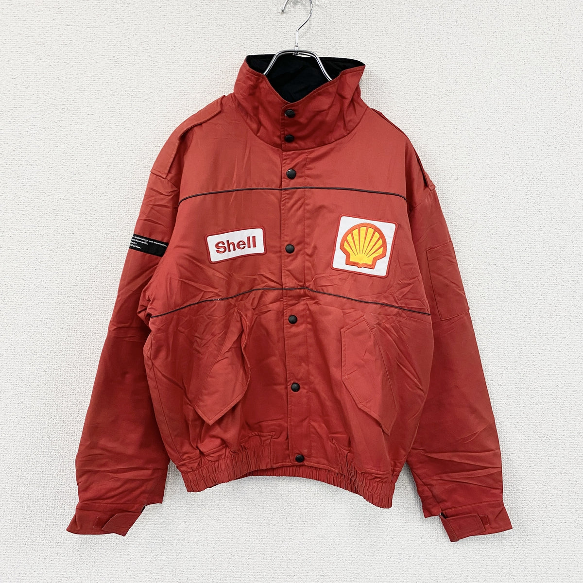 Showa Shell　シェル　ブルゾン　ワークウェア　赤　レッド　Lサイズ メンズ 古着