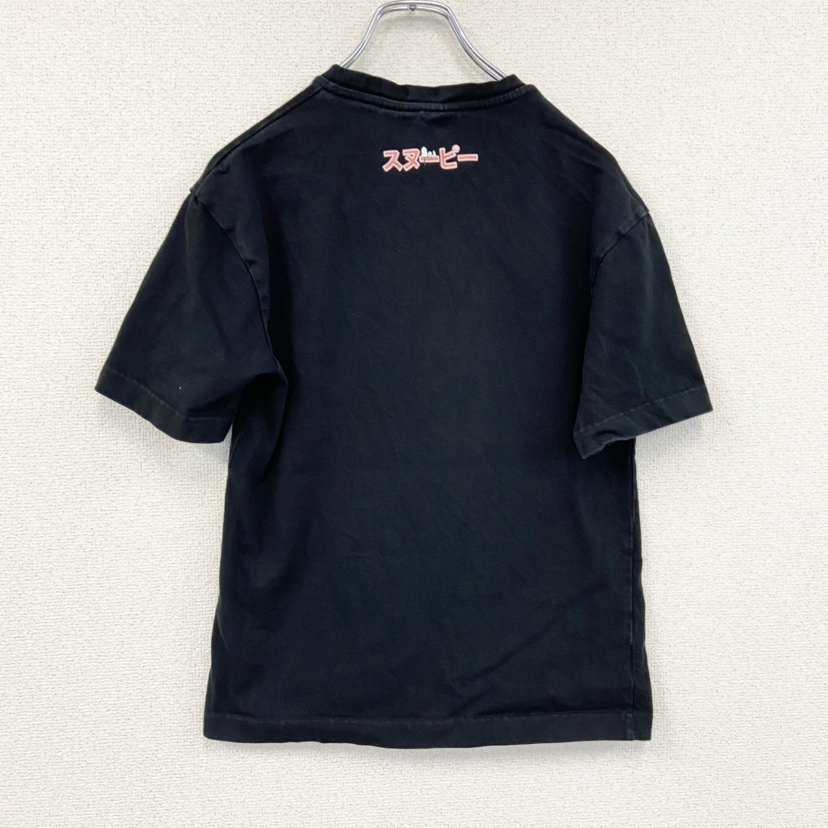ZARA　ザラ　PEANUTS　SNOOPY　スヌーピー　半袖プリントキャラクターTシャツ　黒　ブラック　Sサイズ　古着