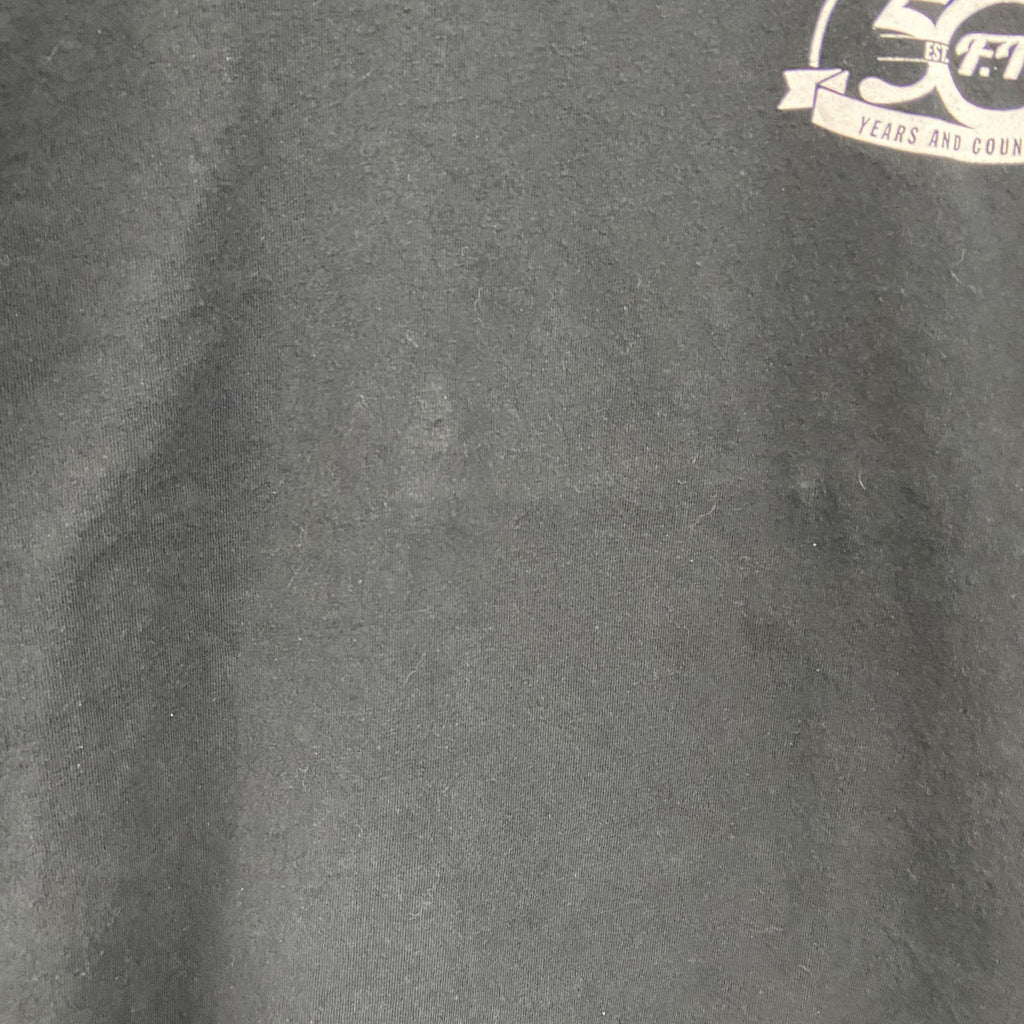GILDAN　ギルダン　半袖プリントTシャツ　両面プリント　アーチプリント　黒　ブラック　Lサイズ　古着