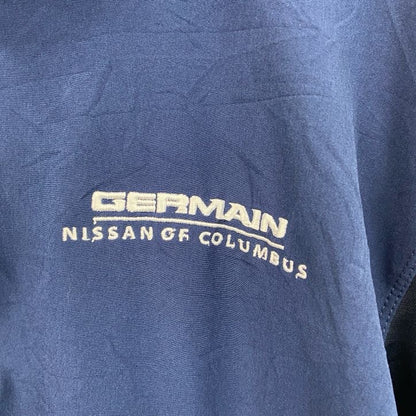 古着 used　NIKE　ナイキ　プルオーバージャケット　ハーフジップ　企業ロゴ　紺　ネイビー　Lサイズ