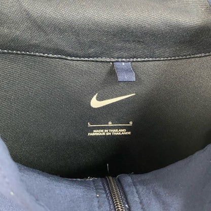 古着 used　NIKE　ナイキ　プルオーバージャケット　ハーフジップ　企業ロゴ　紺　ネイビー　Lサイズ