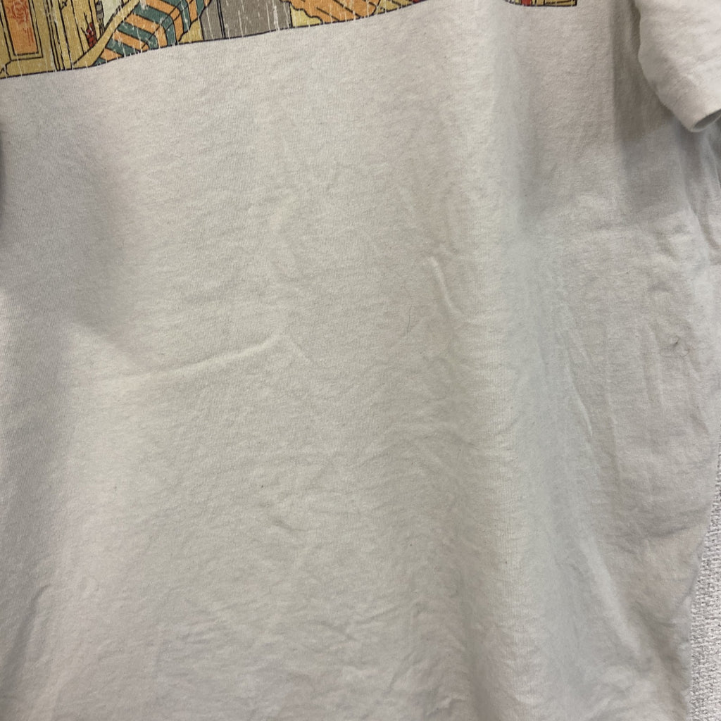 PULL&BEAR　プルアンドベア　半袖プリントTシャツ　両面プリント　白　ホワイト　Mサイズ　古着
