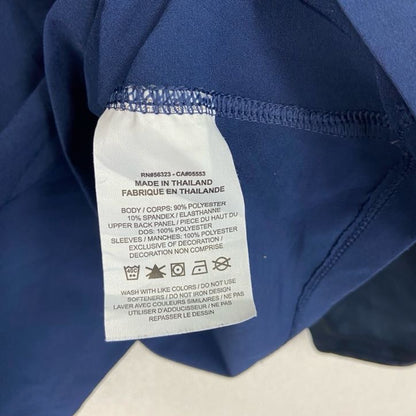 古着 used　NIKE　ナイキ　プルオーバージャケット　ハーフジップ　企業ロゴ　紺　ネイビー　Lサイズ