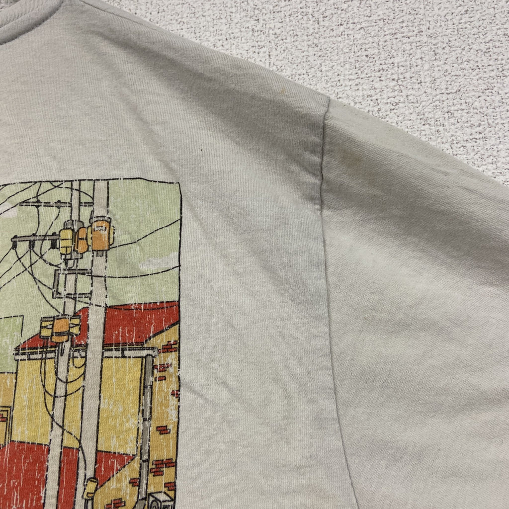 PULL&BEAR　プルアンドベア　半袖プリントTシャツ　両面プリント　白　ホワイト　Mサイズ　古着