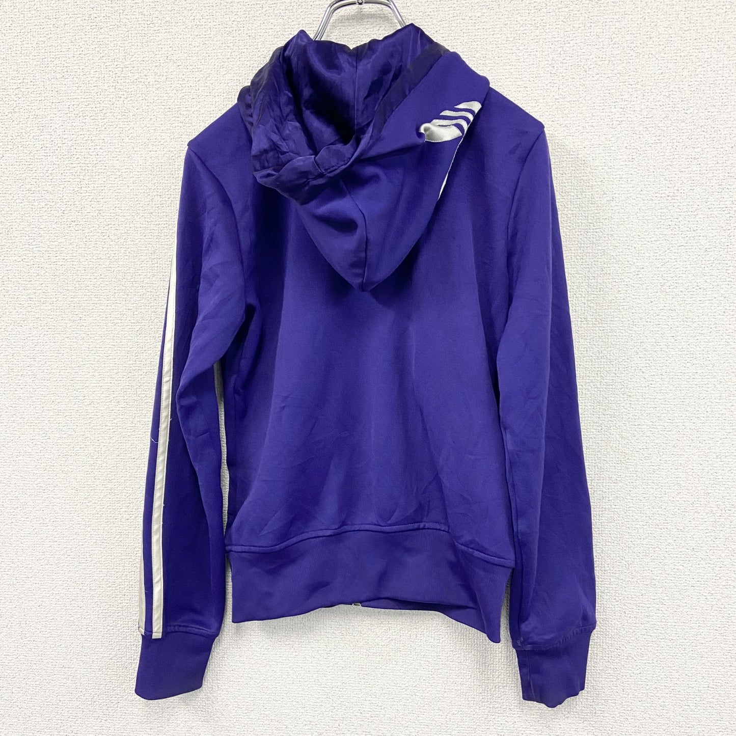 adidas　アディダス　トラックジャケット/ジャージパーカー　デカロゴ　紫　パープル　140