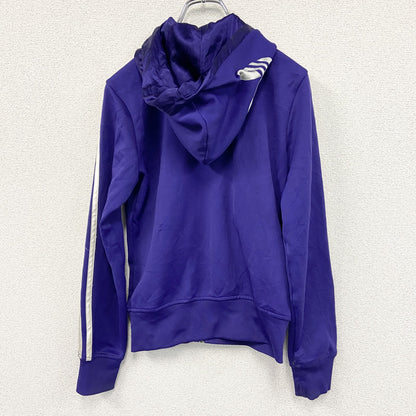 adidas　アディダス　トラックジャケット/ジャージパーカー　デカロゴ　紫　パープル　140