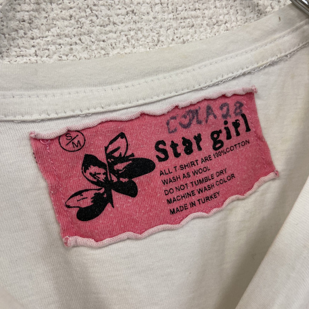 Star girl　Apple　アップル　半袖プリントTシャツ　企業ロゴ　白　ホワイト　Sサイズ　古着