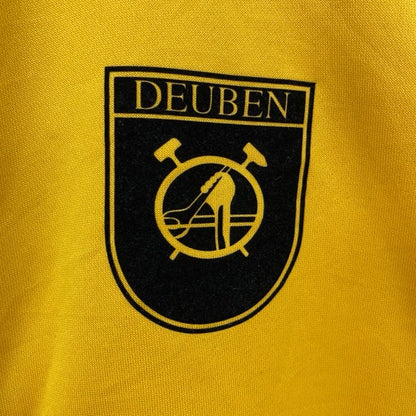 古着 used　adidas　アディダス　長袖ワンポイント刺繍ジャージ　フルジップトラックジャケット　サッカー　黄色　XLサイズ