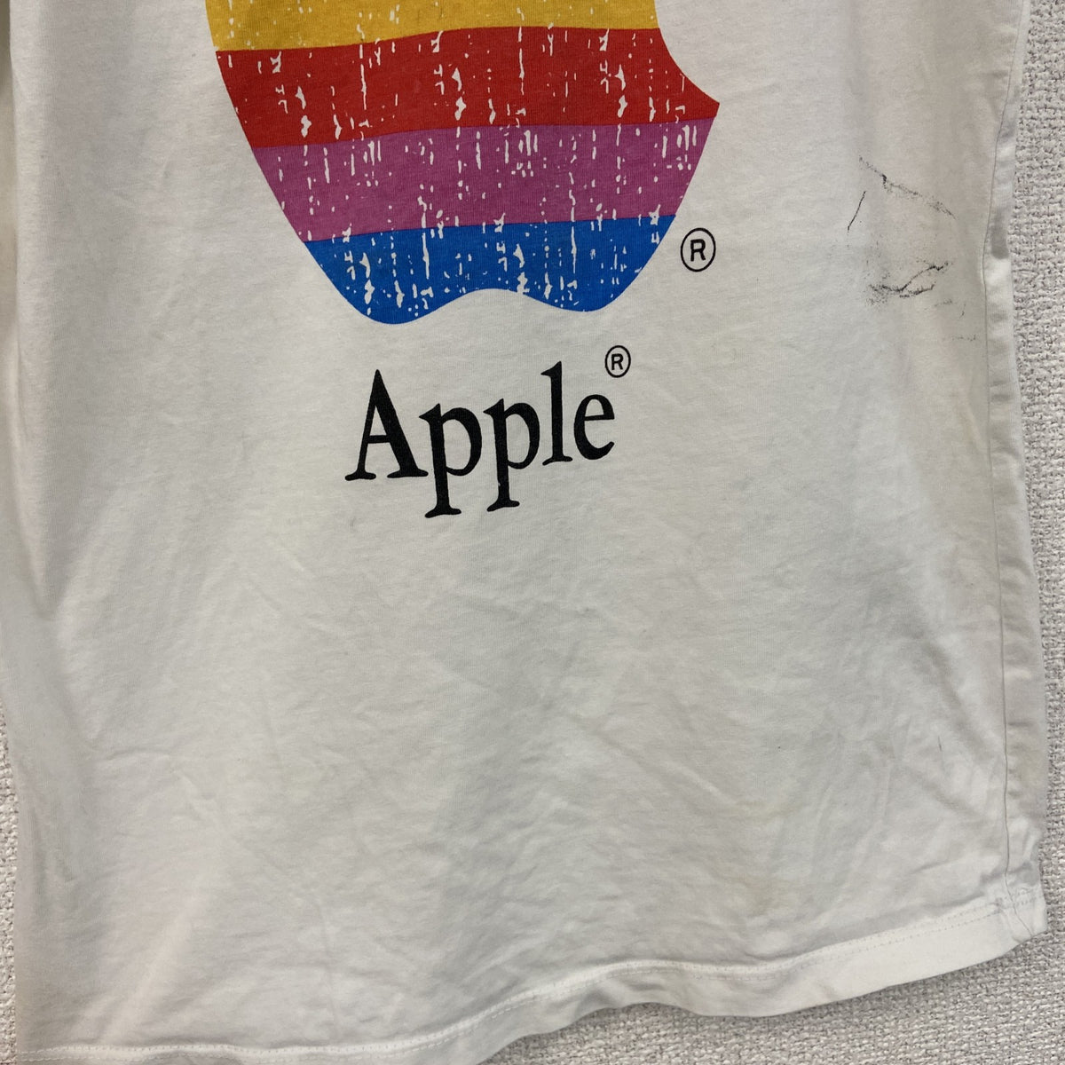 Star girl　Apple　アップル　半袖プリントTシャツ　企業ロゴ　白　ホワイト　Sサイズ　古着