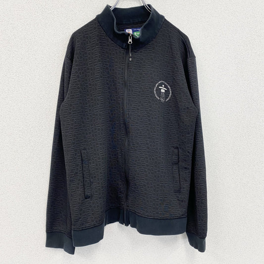 古着 used　sunice　長袖トラックジャケット　フルジップジャージ　2010年バンクーバーオリンピック　黒　Lサイズ