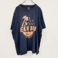 CASUAL　半袖プリントTシャツ　紺　ネイビー　3XLサイズ　古着
