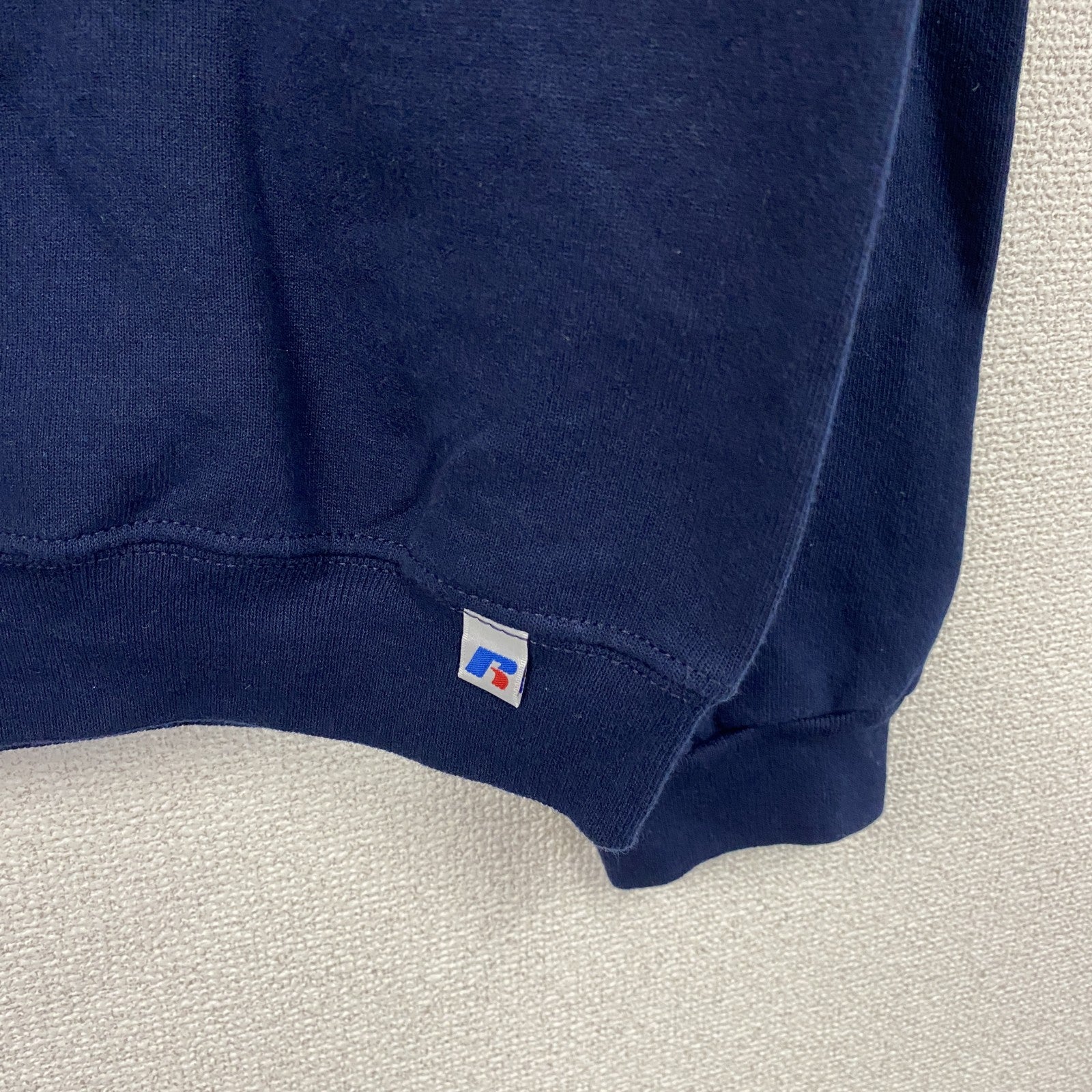00s　RUSSELL　ラッセル　Dri POWER　スウェット/トレーナー　前V　ヴィンテージ　紺　ネイビー　Sサイズ　古着