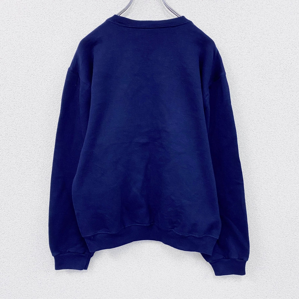 00s　RUSSELL　ラッセル　Dri POWER　スウェット/トレーナー　前V　ヴィンテージ　紺　ネイビー　Sサイズ　古着