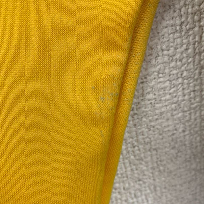 古着 used　adidas　アディダス　長袖ワンポイント刺繍ジャージ　フルジップトラックジャケット　サッカー　黄色　XLサイズ