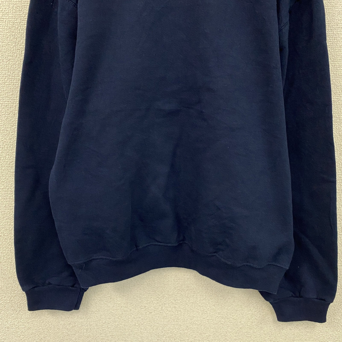 00s　RUSSELL　ラッセル　Dri POWER　スウェット/トレーナー　前V　ヴィンテージ　紺　ネイビー　Sサイズ　古着