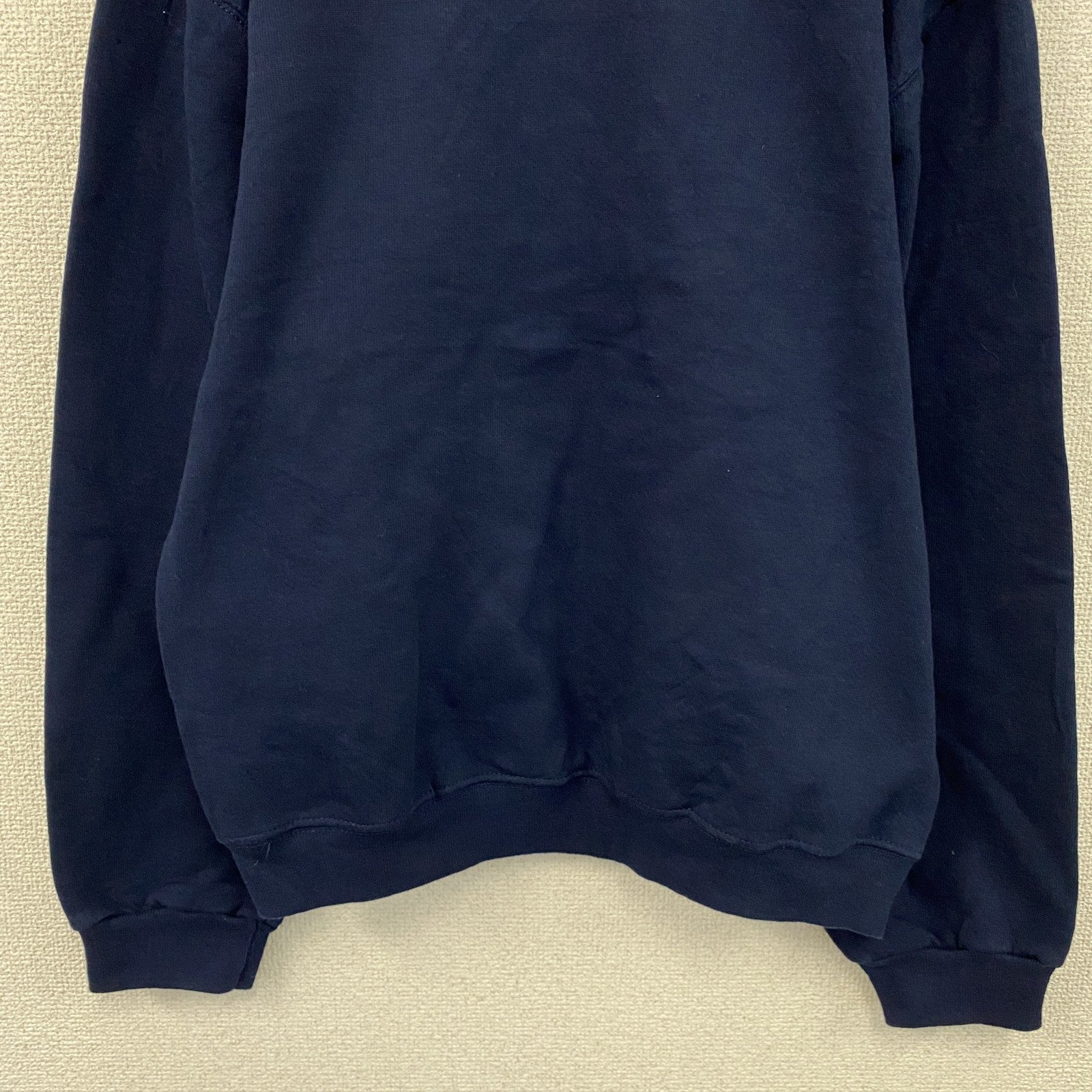 00s　RUSSELL　ラッセル　Dri POWER　スウェット/トレーナー　前V　ヴィンテージ　紺　ネイビー　Sサイズ　古着
