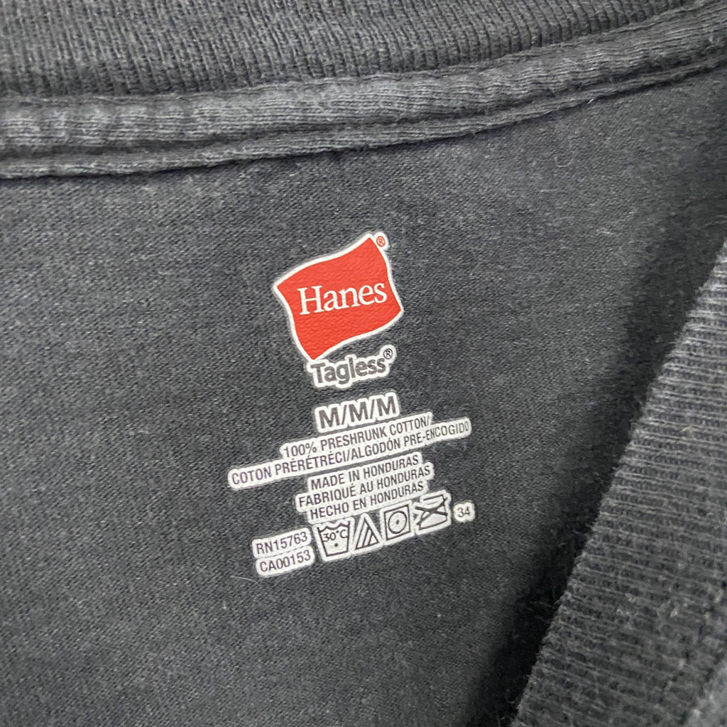 Hanes　ヘインズ　半袖プリントバンドTシャツ　Medina Mud Band　黒　ブラック　Mサイズ　古着
