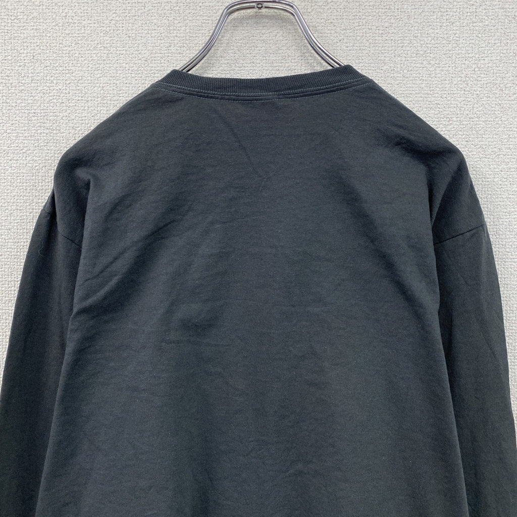 00s～　JERZEES　ジャージーズ　長袖プリントTシャツ/ロンT　ヴィンテージ　ダークグレー　Mサイズ　古着
