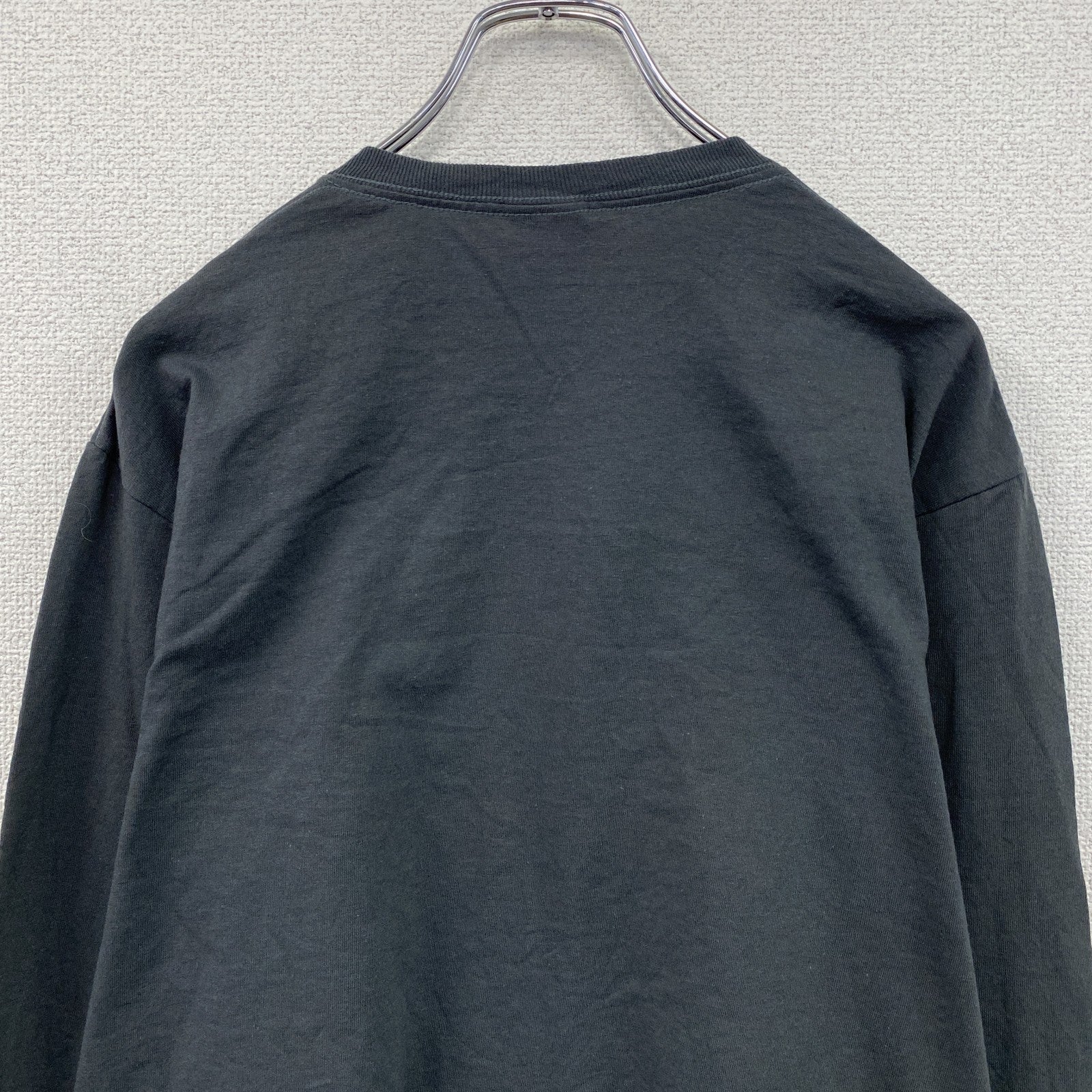 00s～　JERZEES　ジャージーズ　長袖プリントTシャツ/ロンT　ヴィンテージ　ダークグレー　Mサイズ　古着