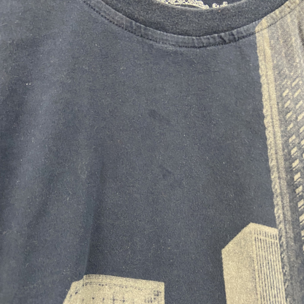 ROBIN RUTH　半袖プリントTシャツ　NEW YORK　紺　ネイビー　Lサイズ　古着