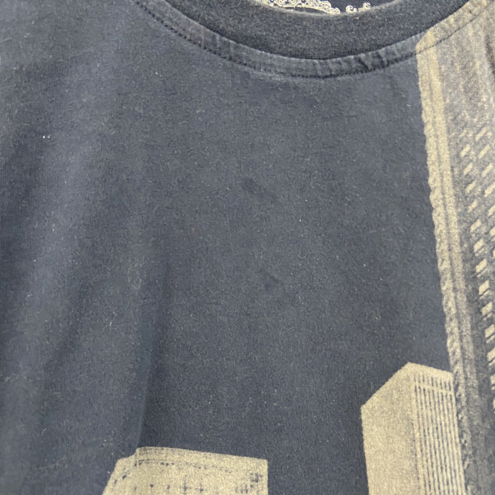 ROBIN RUTH　半袖プリントTシャツ　NEW YORK　紺　ネイビー　Lサイズ　古着