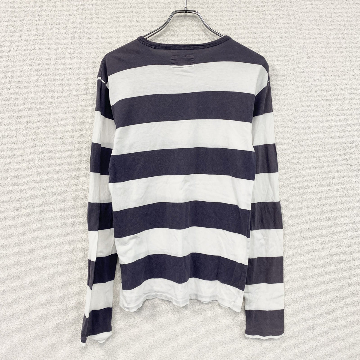 DENIM＆SUPPLY RALPH LAUREN　デニム＆サプライ ラルフローレン　長袖Tシャツ/ロンT　ボーダー　紺　ネイビー　白　ホワイト　Sサイズ　古着