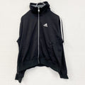 90s　adidas　アディダス　長袖トラックジャケット　フルジップジャージ　ヴィンテージ　黒　ブラック　Mサイズ　古着