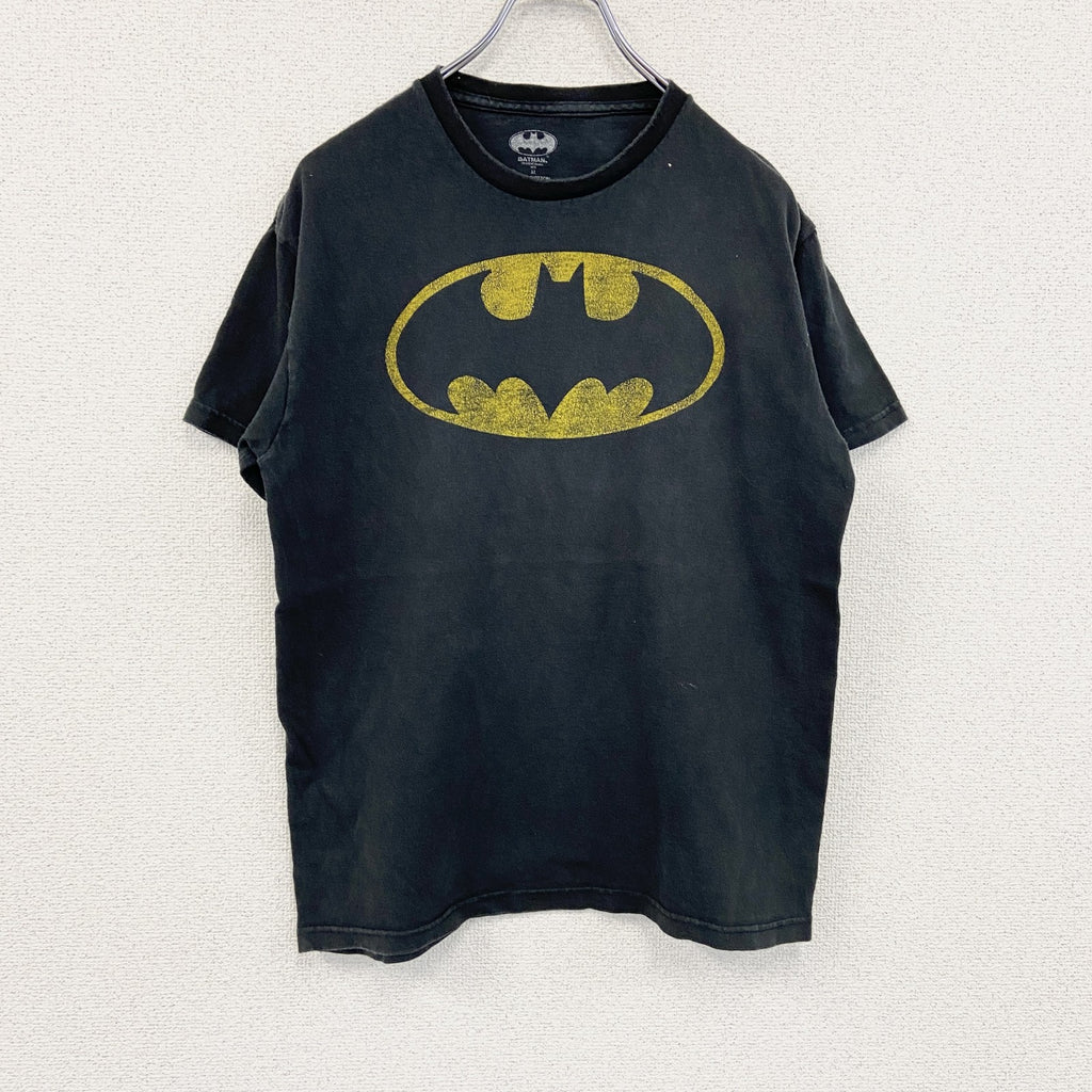 BATMAN　バットマン　DCコミック　半袖プリントアニメTシャツ　黒　ブラック　Mサイズ　古着