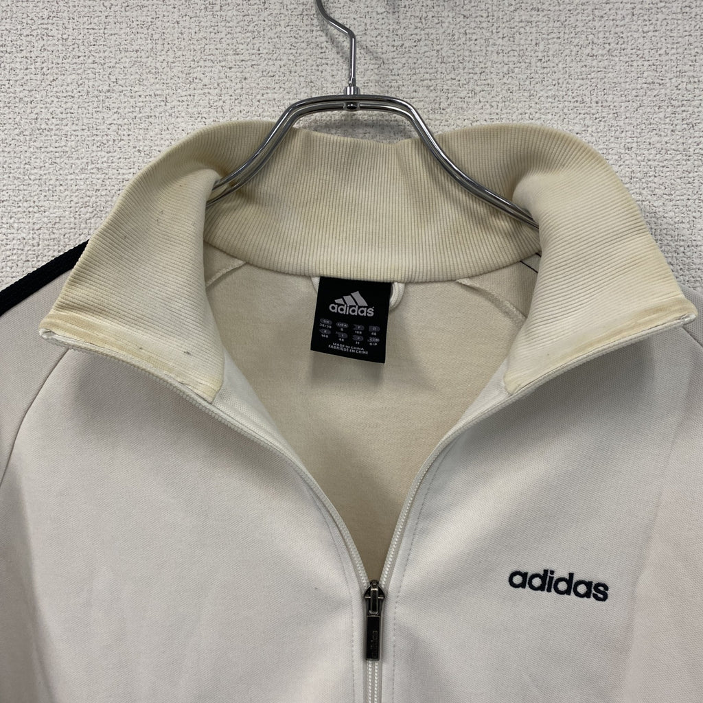00s　adidas　アディダス　トラックジャケット/ジャージ　白　ホワイト　Mサイズ　古着