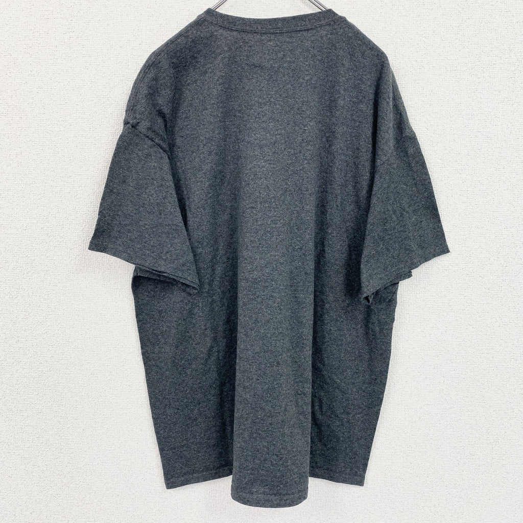 champion　チャンピオン　半袖プリントクルーネックTシャツ　ラクロス　スポーツ　グレー　灰色　XLサイズ　古着