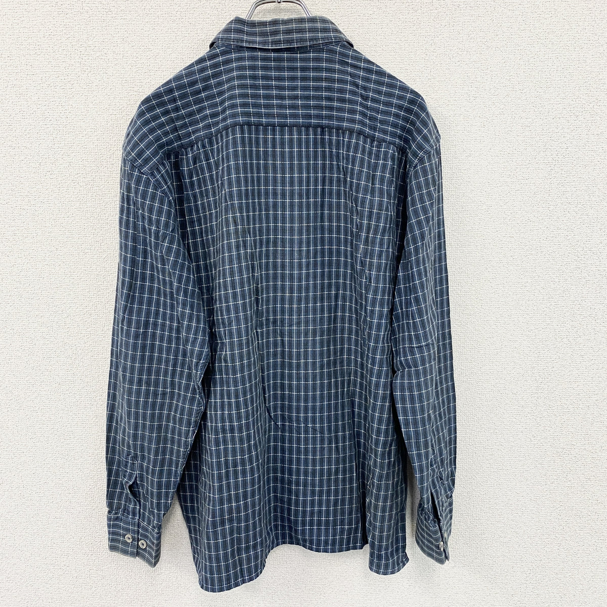 PIKO　ピコ　長袖シャツ　チェック柄　紺　ネイビー　Mサイズ　古着